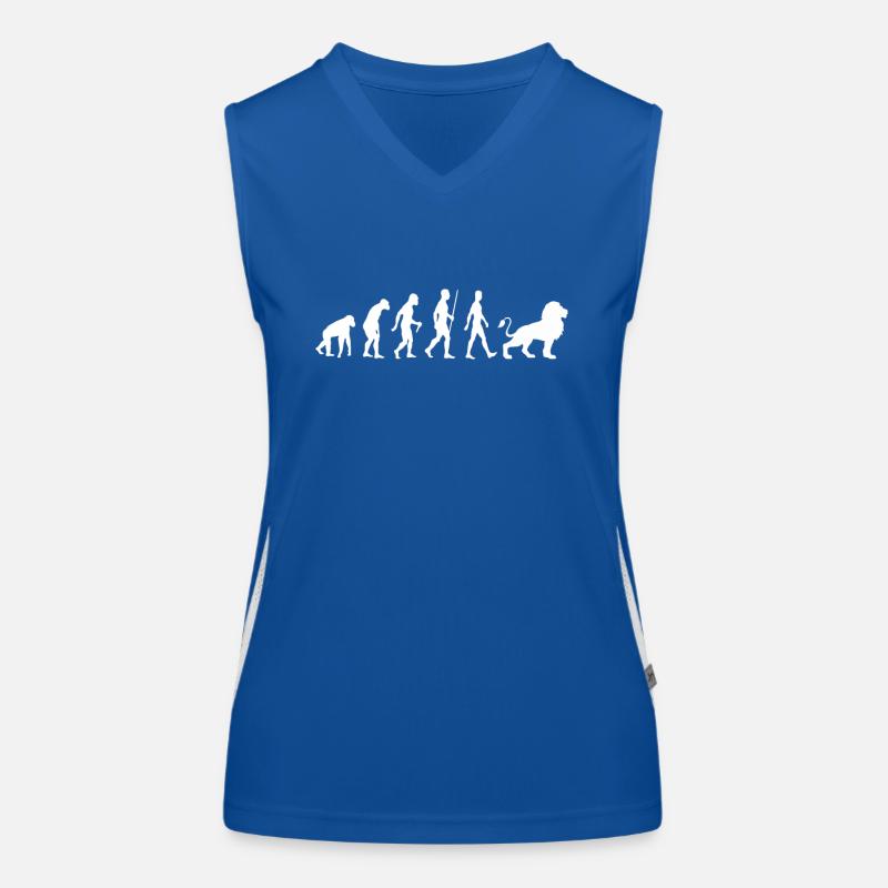 Lion Evolution Lion Head Mane Zoo Gift Women's Functional Contrast Tank Top