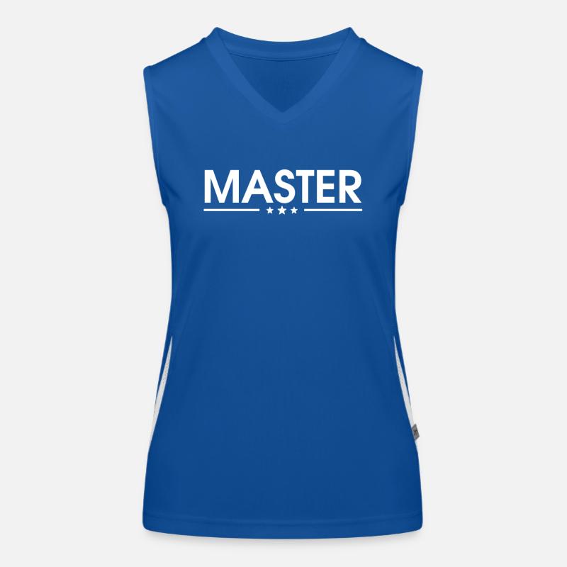 Master, Bachelor, Degré, Débardeur respirant contrasté Femme