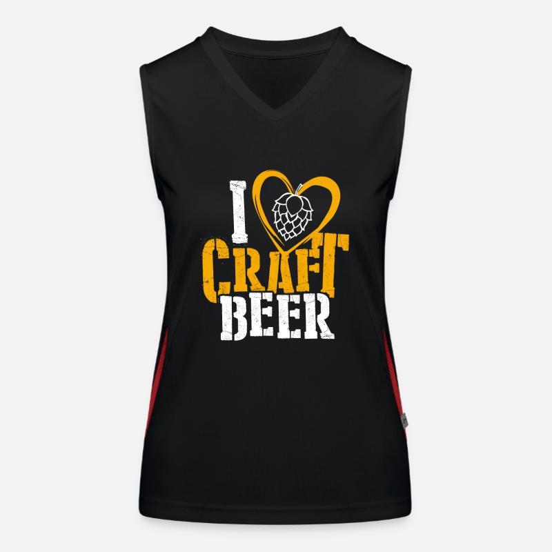 Love Craft Beer - Craft Beer Hops Gift Women's Functional Contrast Tank Top