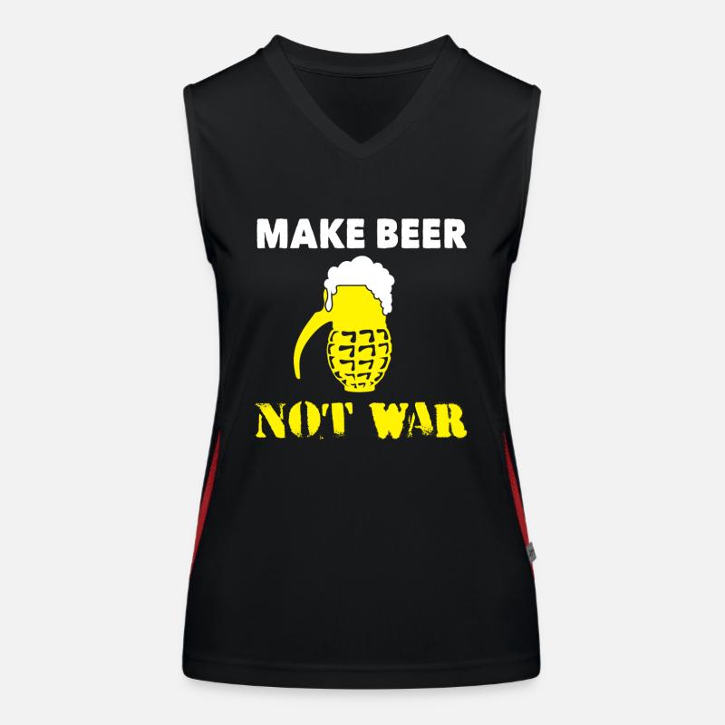 Bier Handgranate Frieden Krieg Statement Geschenk Funktionelles Kontrast-Tank Top für Frauen