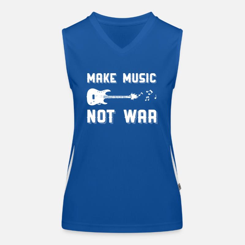 Musik Gitarre Noten Krieg Frieden Statement Gesche Funktionelles Kontrast-Tank Top für Frauen