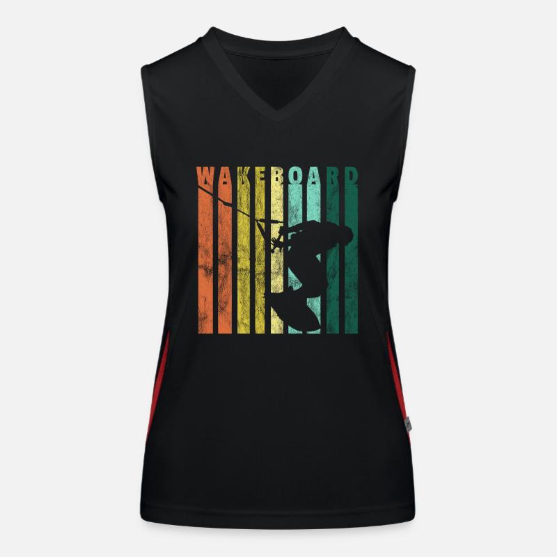 Wakeboarder Geschenk Wakeboard Wasserski Funktionelles Kontrast-Tank Top für Frauen