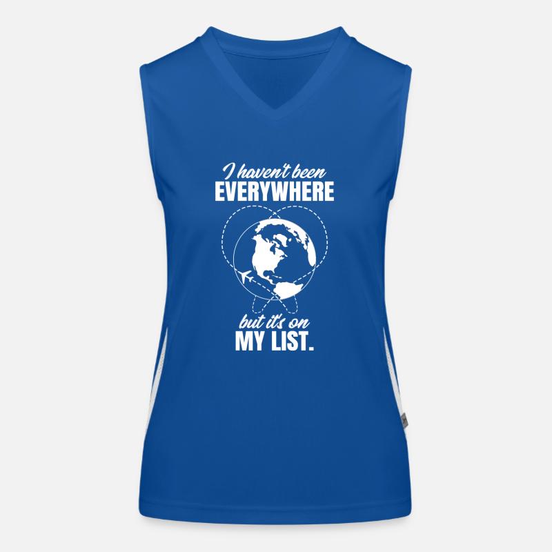 Reisen Sprüche Strand Reiselust Urlaub Reisender Funktionelles Kontrast-Tank Top für Frauen