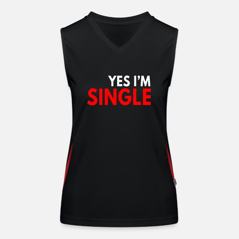 Yes I'm Single Débardeur respirant contrasté Femme