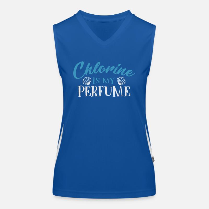 Le chlore est mon t-shirt de parfum Débardeur respirant contrasté Femme