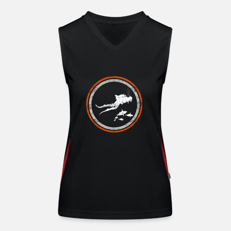 Gerätetauchen Funktionelles Kontrast-Tank Top für Frauen