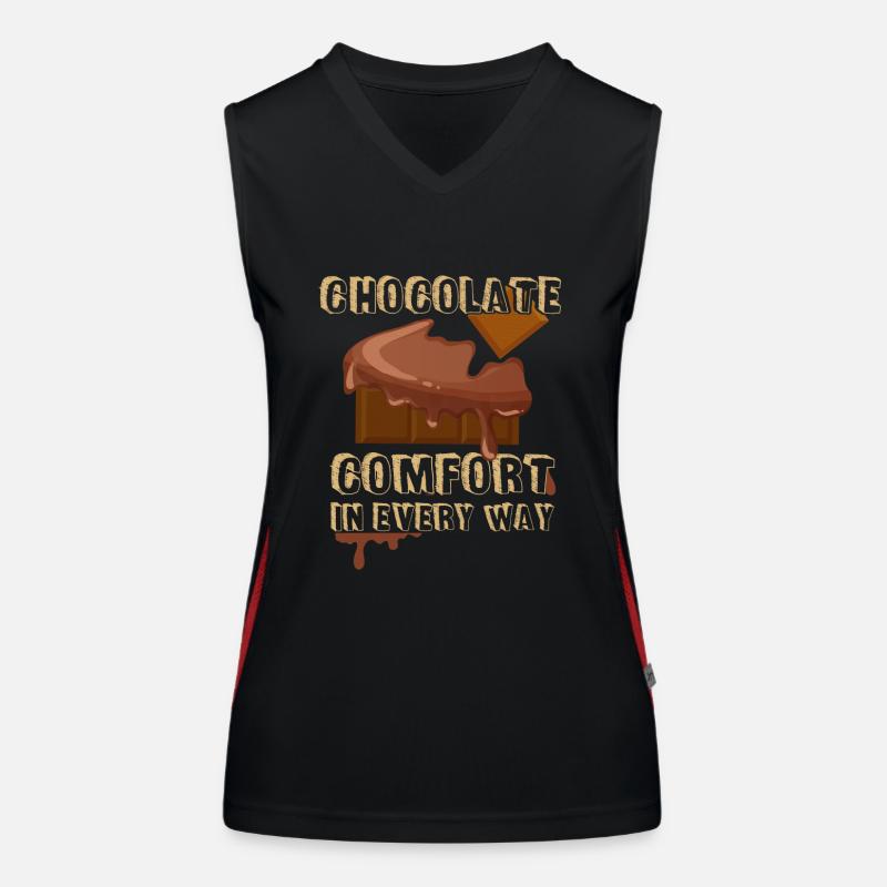 Chocolate - consolation - snacking - delicious - chocolate Women's Functional Contrast Tank Top