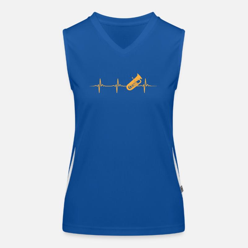 Tuba Herzschlag Funktionelles Kontrast-Tank Top für Frauen