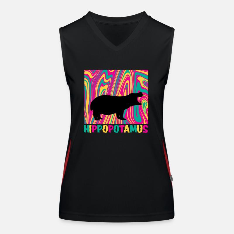 Nilpferd Geschenk Funktionelles Kontrast-Tank Top für Frauen