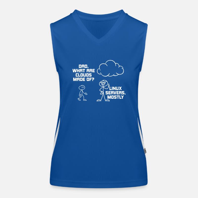 Linux Servers Computer Cloud Funktionelles Kontrast-Tank Top für Frauen