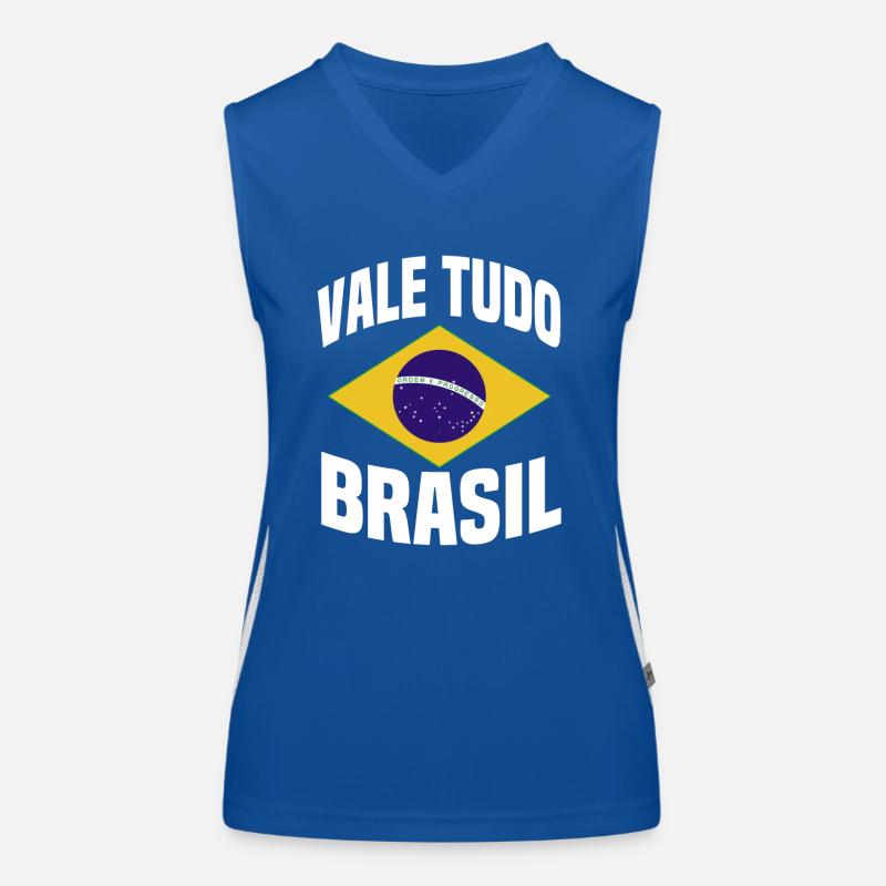 Vale Tudo Brasile Top sportivo da donna in contrasto cromatico