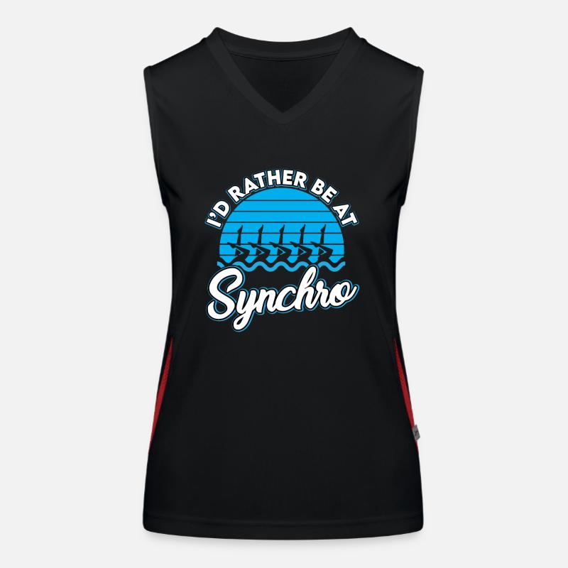 Synchronschwimmen Funktionelles Kontrast-Tank Top für Frauen