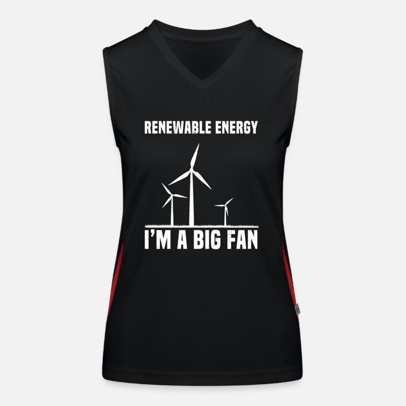 Éolienne d’énergie renouvelable Débardeur respirant contrasté Femme