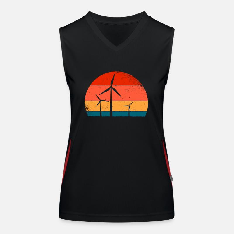 Wind turbine Women's Functional Contrast Tank Top
