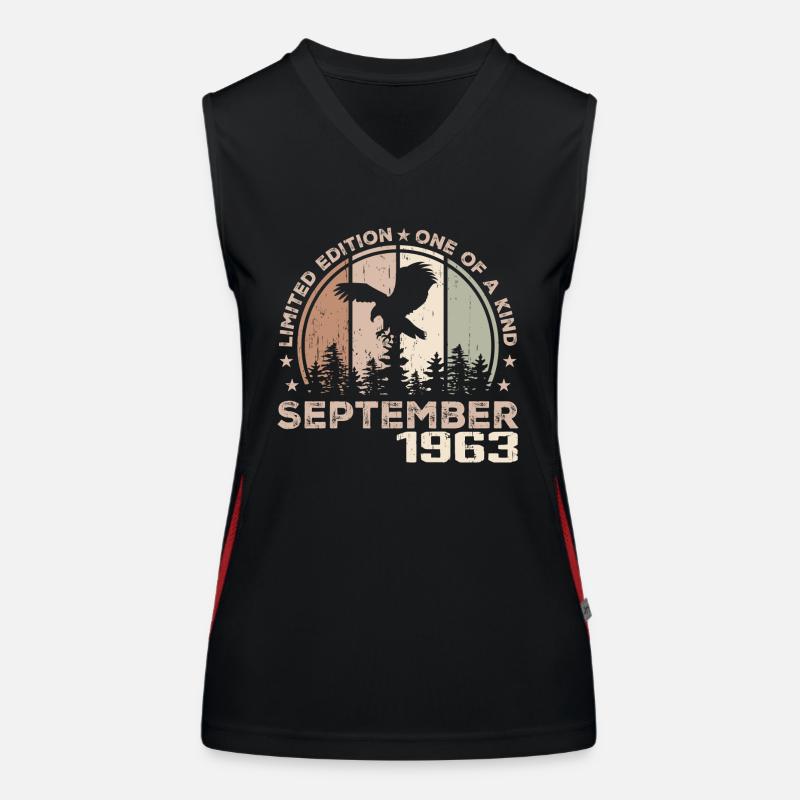 Incomparable since September 1963 61 Anniversary - Women's Functional Contrast Tank Top - black/red