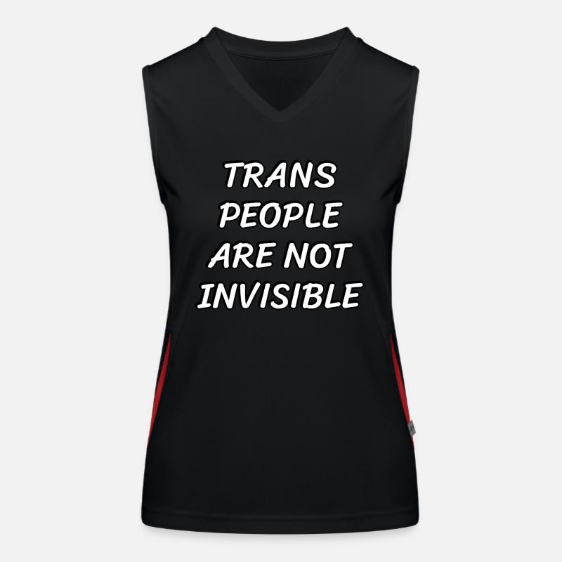 Trans people are not invisible Women's Functional Contrast Tank Top