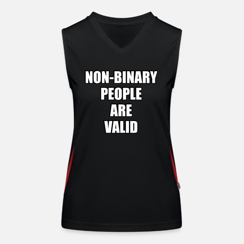 Non Binary People Are Valid Women's Functional Contrast Tank Top