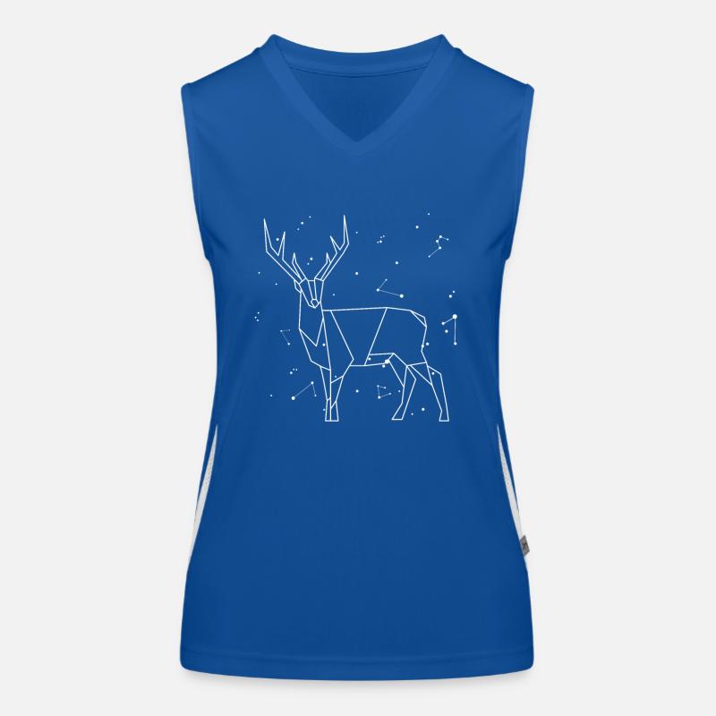 Constellation Cerf Signe Étoile Ciel Étoilé Débardeur respirant contrasté Femme