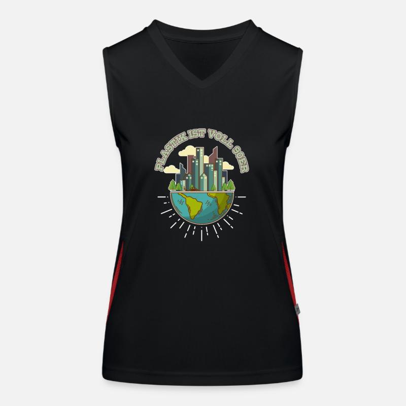 Plastic 90S Climate Protection Environment Women's Functional Contrast Tank Top