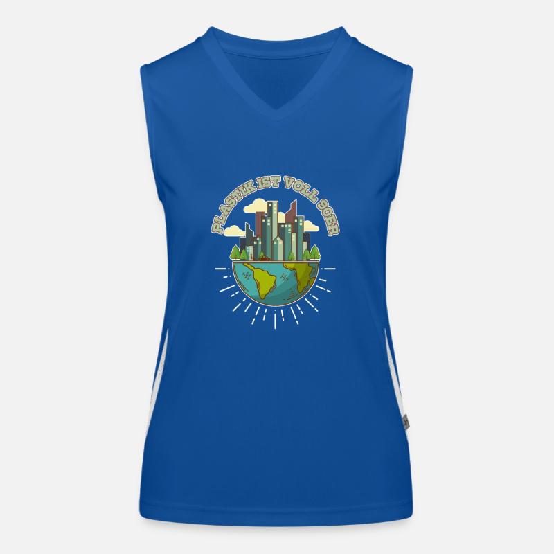Plastic 90S Climate Protection Environment Women's Functional Contrast Tank Top
