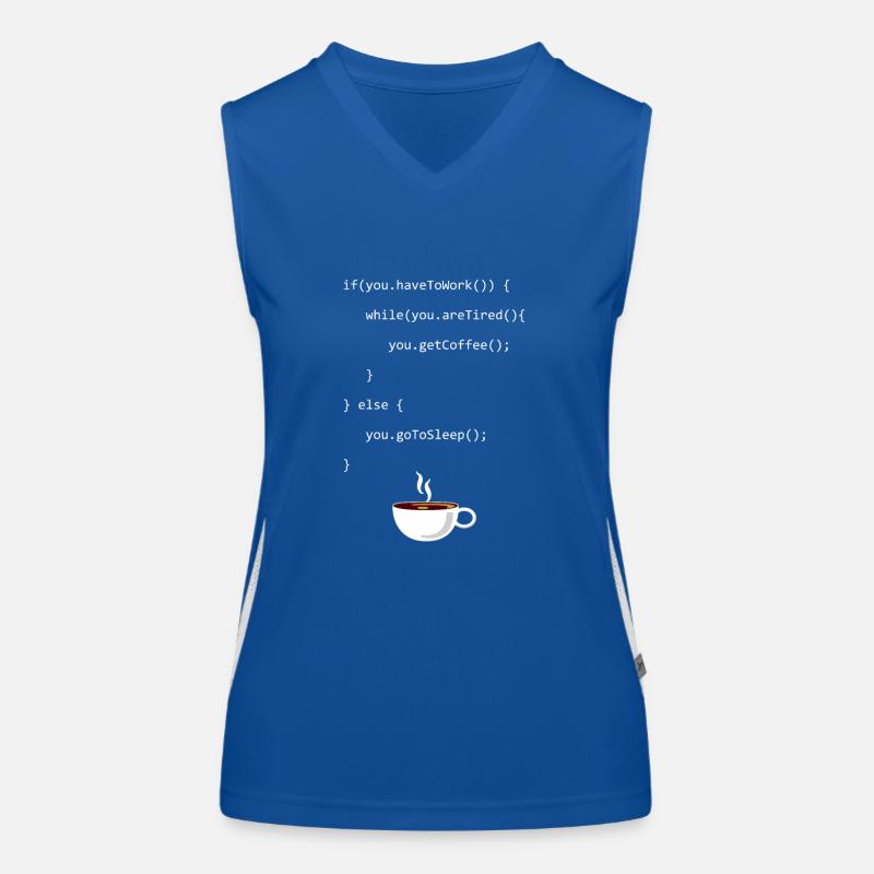 Programming Coffee Softwareingenieur Developer Funktionelles Kontrast-Tank Top für Frauen