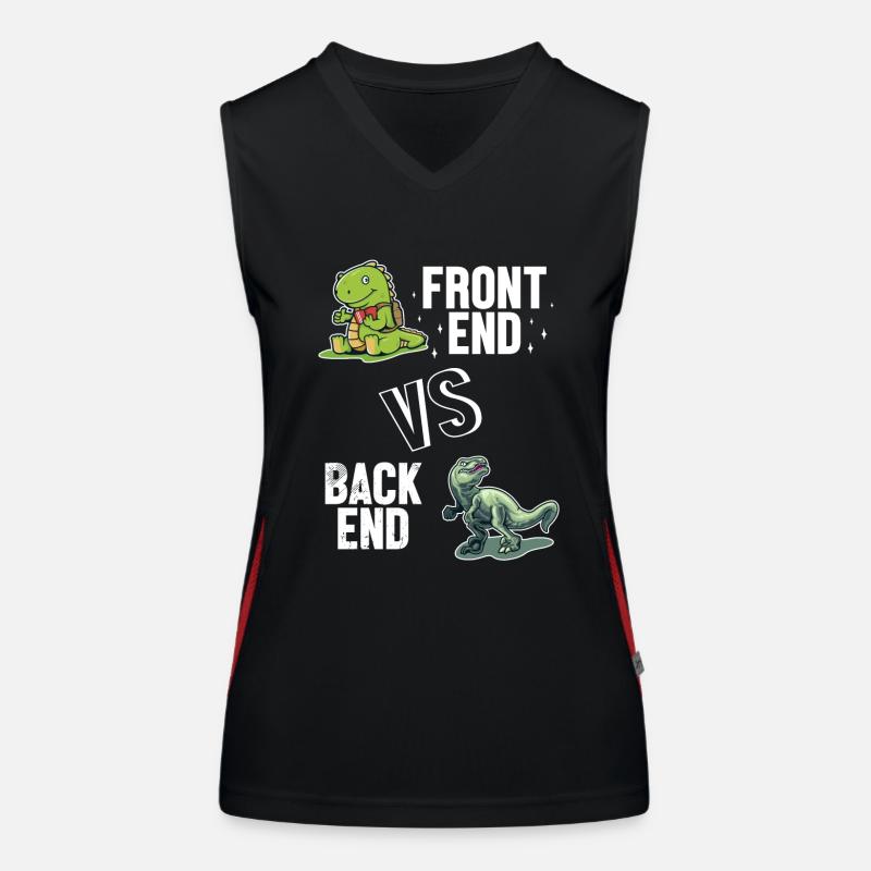 Frontend vs. Backend Developer Full Stack Women's Functional Contrast Tank Top