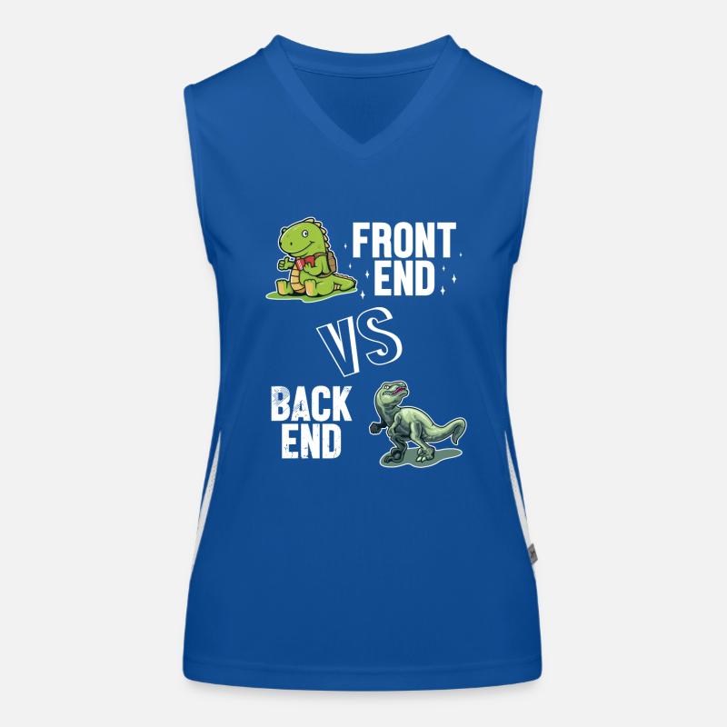 Frontend vs. Backend Developer Full Stack Women's Functional Contrast Tank Top