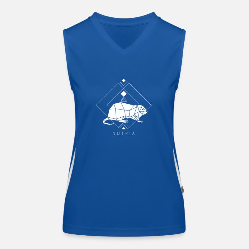 Nutria Polygon Biber Biberratte Sumpfbiber Nutria Funktionelles Kontrast-Tank Top für Frauen