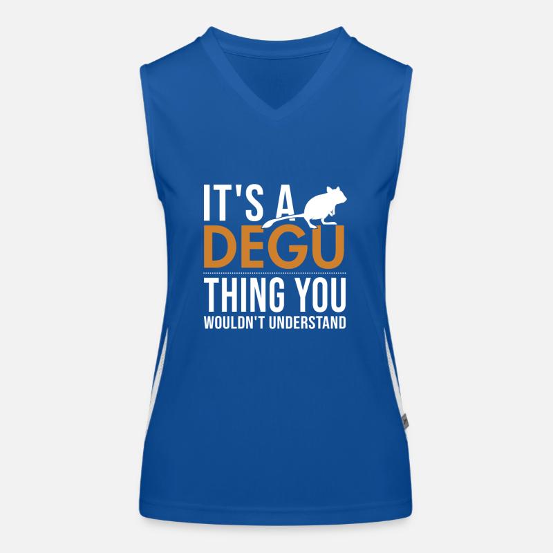 It's a Degu Thing Octodon Hystricomorpha Rodent Women's Functional Contrast Tank Top