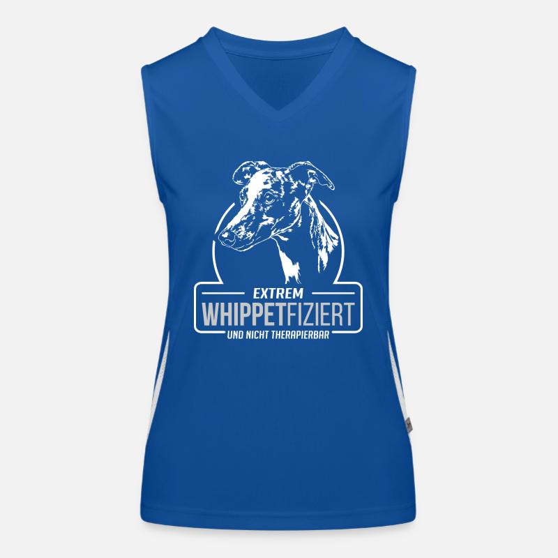 WHIPPETFIZIERT Whippet Hunde Spruch Wilsigns Funktionelles Kontrast-Tank Top für Frauen