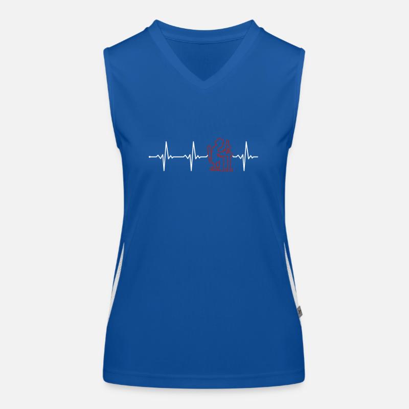 Programmer Heartbeat Softwareentwickler Coder Funktionelles Kontrast-Tank Top für Frauen