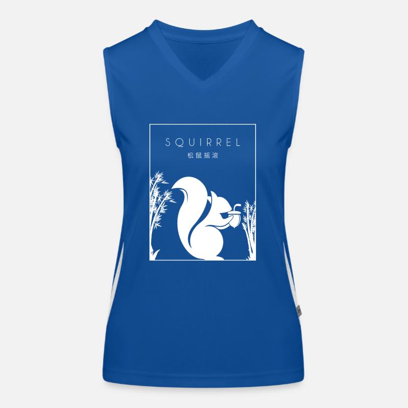 Écureuil chinois Hanzi Squirrel Écureuil roux Débardeur respirant contrasté Femme