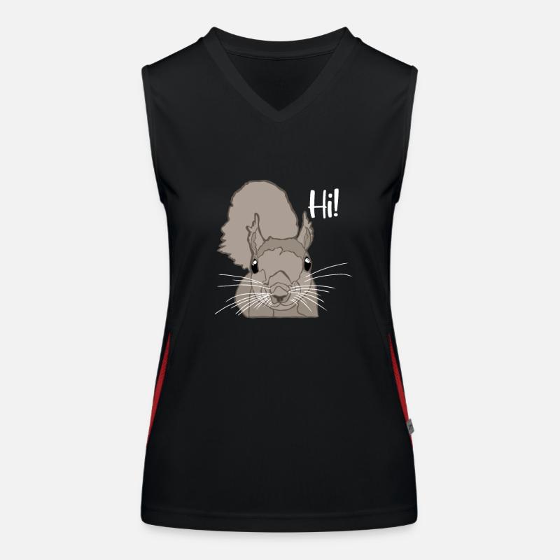 Grey squirrel Squirrel Fox squirrel Women's Functional Contrast Tank Top
