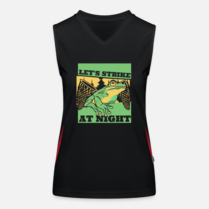 Let's Strike At Night Toad Tadpole Frog Women's Functional Contrast Tank Top
