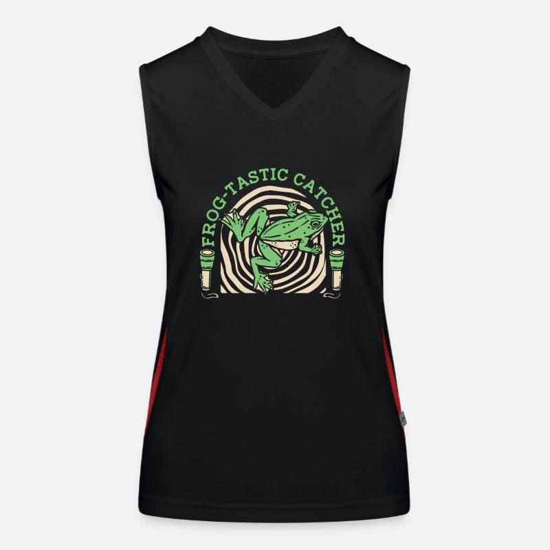 Frog Tastic Catcher Tadpole Tree Frog Frog Women's Functional Contrast Tank Top