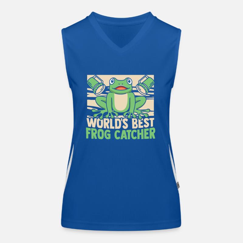 World's Best Frog Catcher Toad Tadpole Frog Women's Functional Contrast Tank Top
