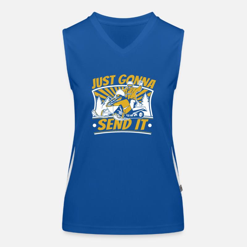 Just going to Send It Snow Motorcycle Snowmobile Women's Functional Contrast Tank Top