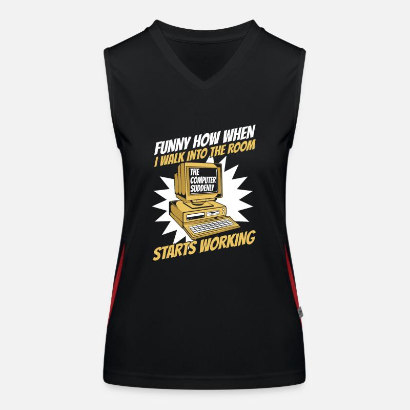 The Computer Suddenly Starts Working Admin Women's Functional Contrast Tank Top