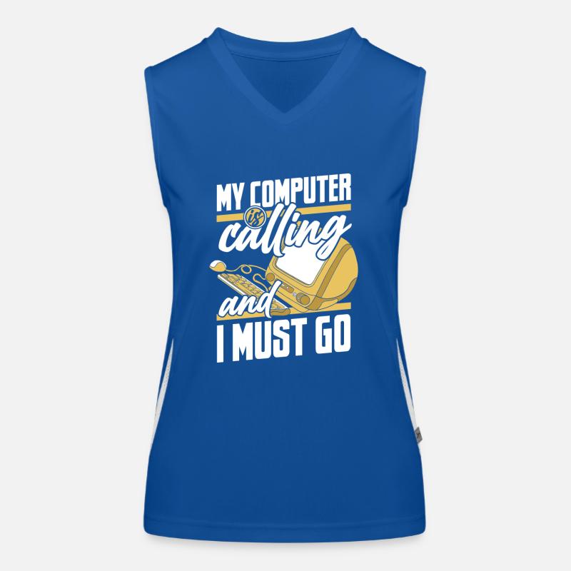 Mon ordinateur appelle l’informaticien des opérations informatiques Débardeur respirant contrasté Femme