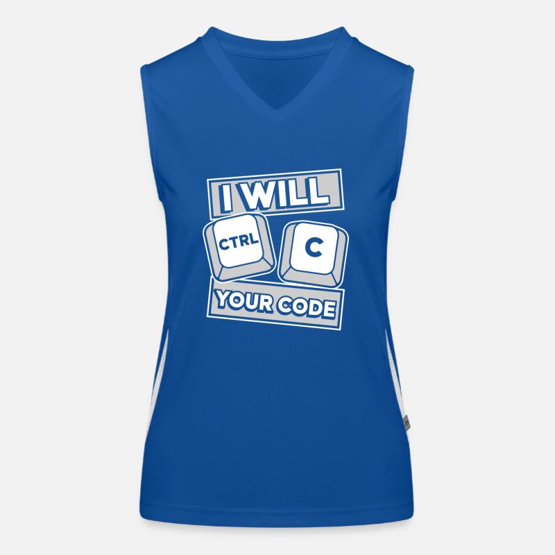 Je vais Ctrl C Votre Codeur Développeur Débardeur respirant contrasté Femme