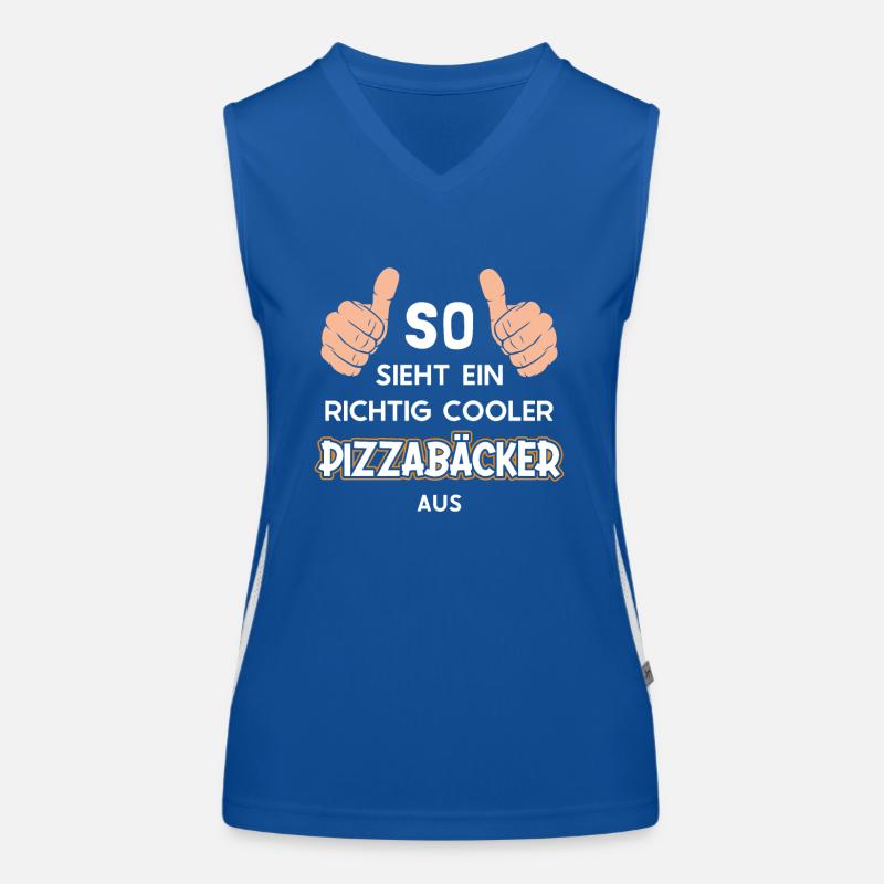 So sieht ein cooler Pizzabäcker aus Pizza Funktionelles Kontrast-Tank Top für Frauen