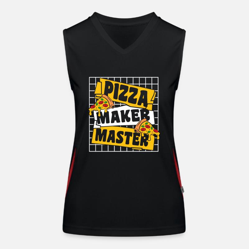 Pizza Maker Master Pizza Oven Pizza Plateau à pizza Débardeur respirant contrasté Femme