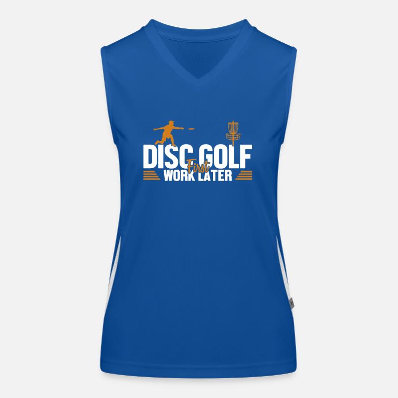Disc Golf Premier travail Plus tard Panier Disque Disque Débardeur respirant contrasté Femme