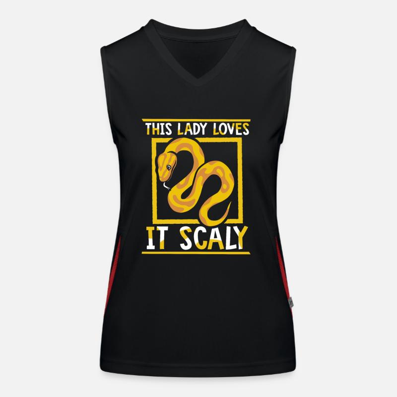Cette dame l’aime Scaly Python Snake Banana Débardeur respirant contrasté Femme