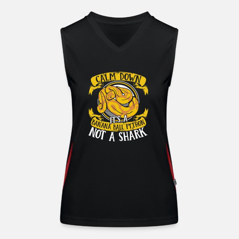 Calm Down It's Not A Shark Python Banana Ball Funktionelles Kontrast-Tank Top für Frauen
