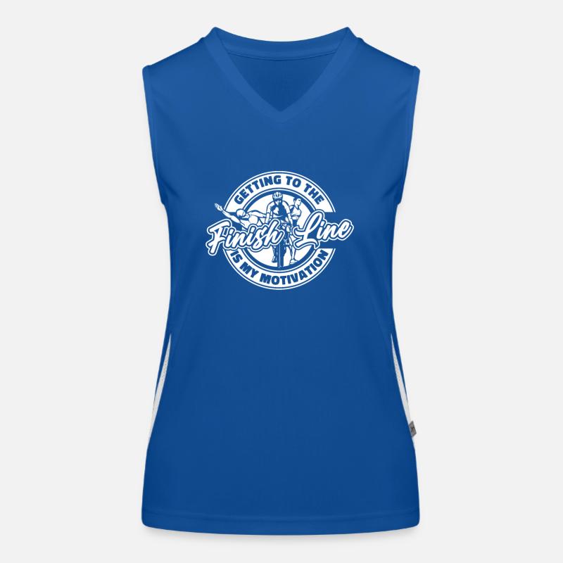 Getting To The Finish Line Motivation Training Funktionelles Kontrast-Tank Top für Frauen