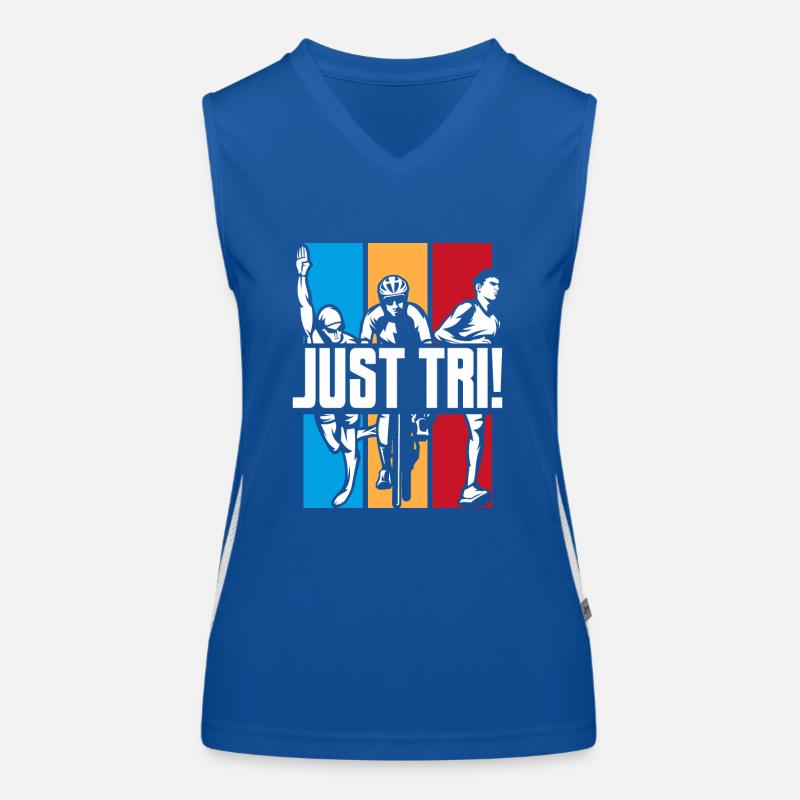 Just TRI Triathlon Bike Triathlete Training Pro Women's Functional Contrast Tank Top