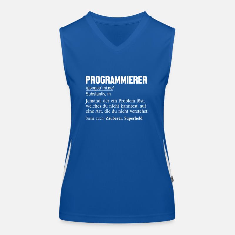 Programmer Definition Developer Coder Women's Functional Contrast Tank Top