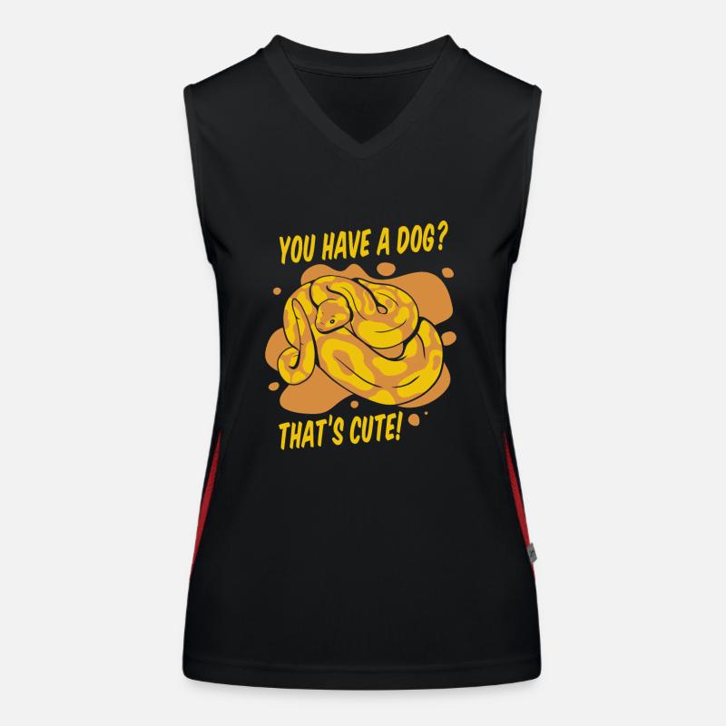 Vous avez un chien mignon Python serpent banane Débardeur respirant contrasté Femme