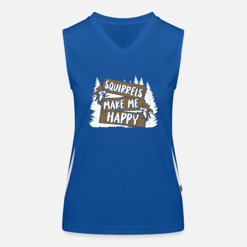 Squirrels Make Me Happy Grauhörnchen Squirrel Funktionelles Kontrast-Tank Top für Frauen